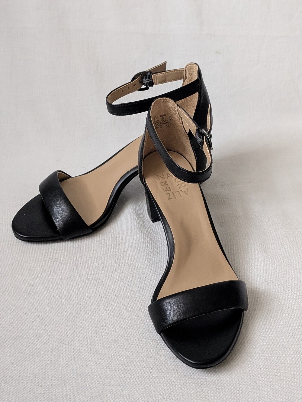Naturalizer Womens Vera Black Open-Toe Ankle-Strap Dress Sandal Size 6